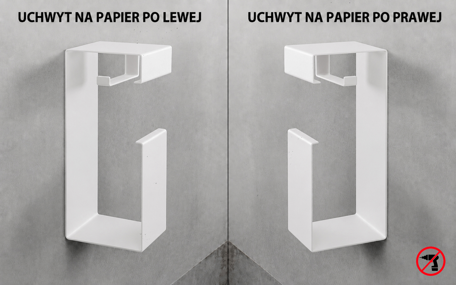 Uchwyt na papier toaletowy kolme - biały - obrazek 5