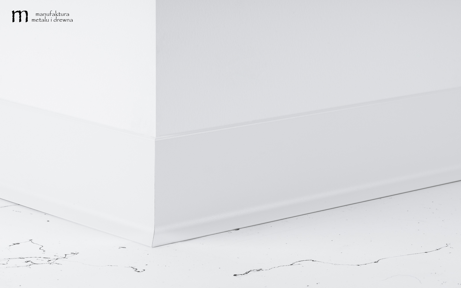 Aluminiowa listwa przypodłogowa 6 cm - biała - obrazek 6