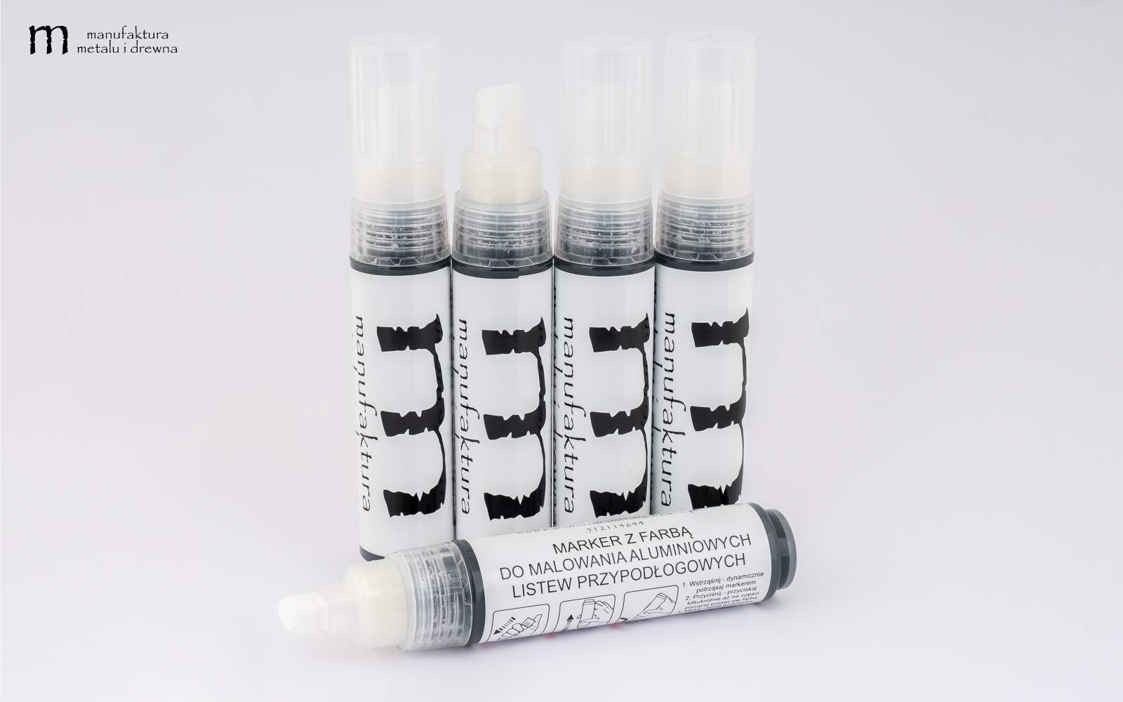 Marker z Farbą do Aluminiowych Listew Przypodłogowych Czarny